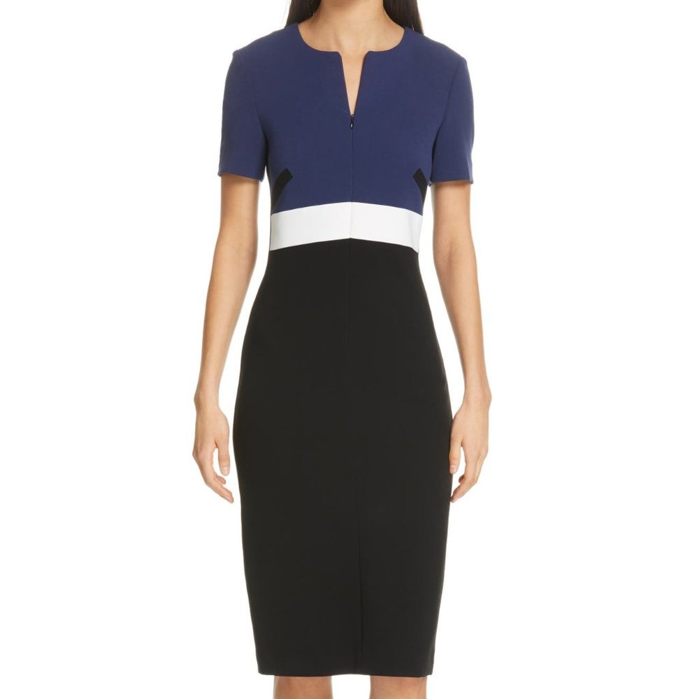 SOLD JUDITH & CHARLES Colorblock Dress NEW Sz 10 - Picture 1 of 10